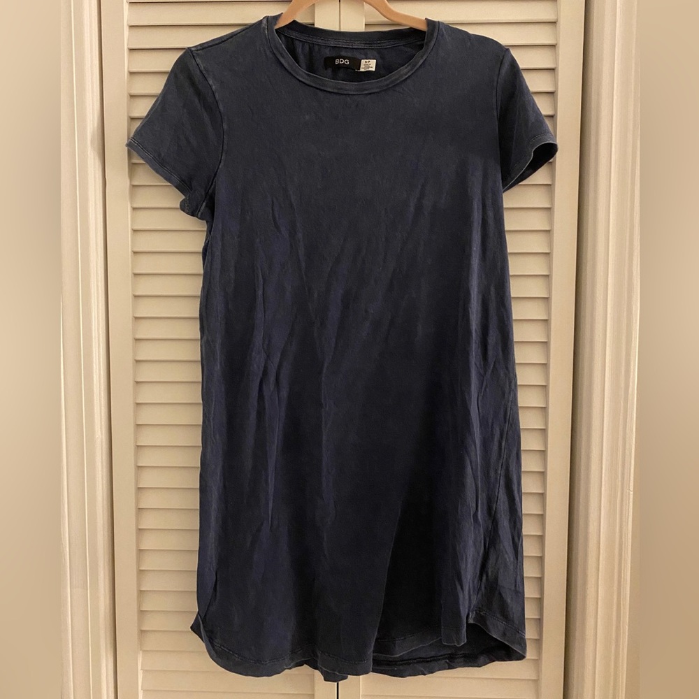 BDG Urban Outfitters Navy Mineral Washed Tee Shirt Atheleisure Mini Dress